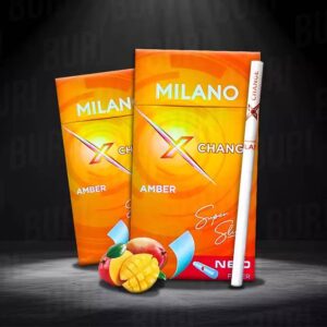 บุหรี่นอก มิลาโน่ มะม่วง มวนสลิม (1 เม็ดบีบ)