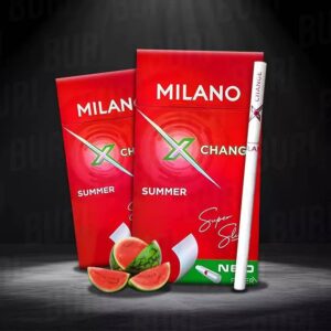บุหรี่นอก มิลาโน่ แตงโม มวนสลิม (1 เม็ดบีบ)