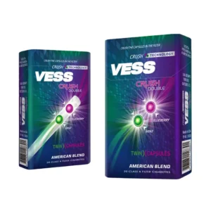 บุหรี่นอก เวส ม่วง (2 เม็ดบีบ)